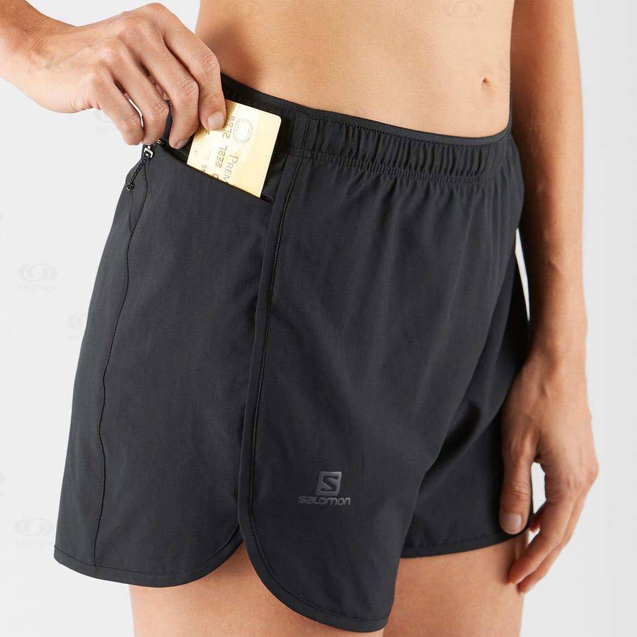 Black Salomon AGILE Women's Shorts | US-A1598