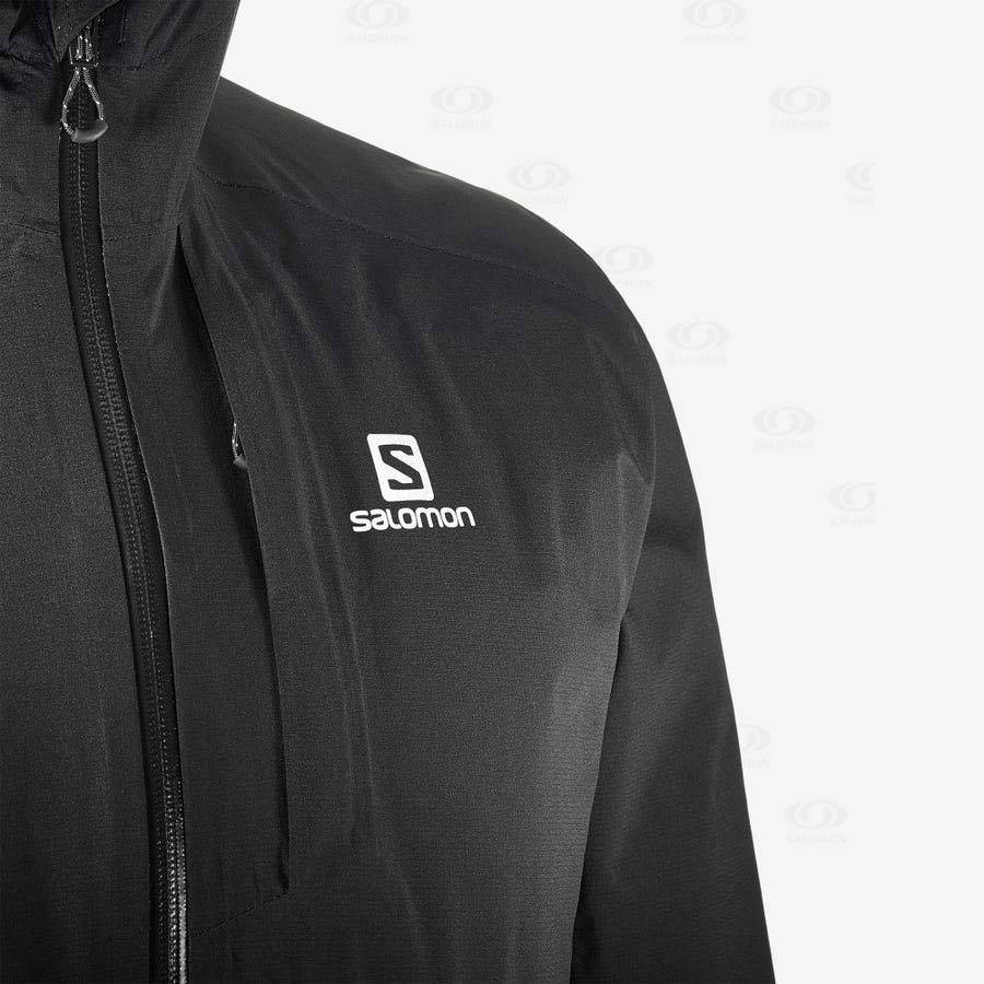 Black Salomon BONATTI 2.5L Men's Waterproof Jackets | US-N1547