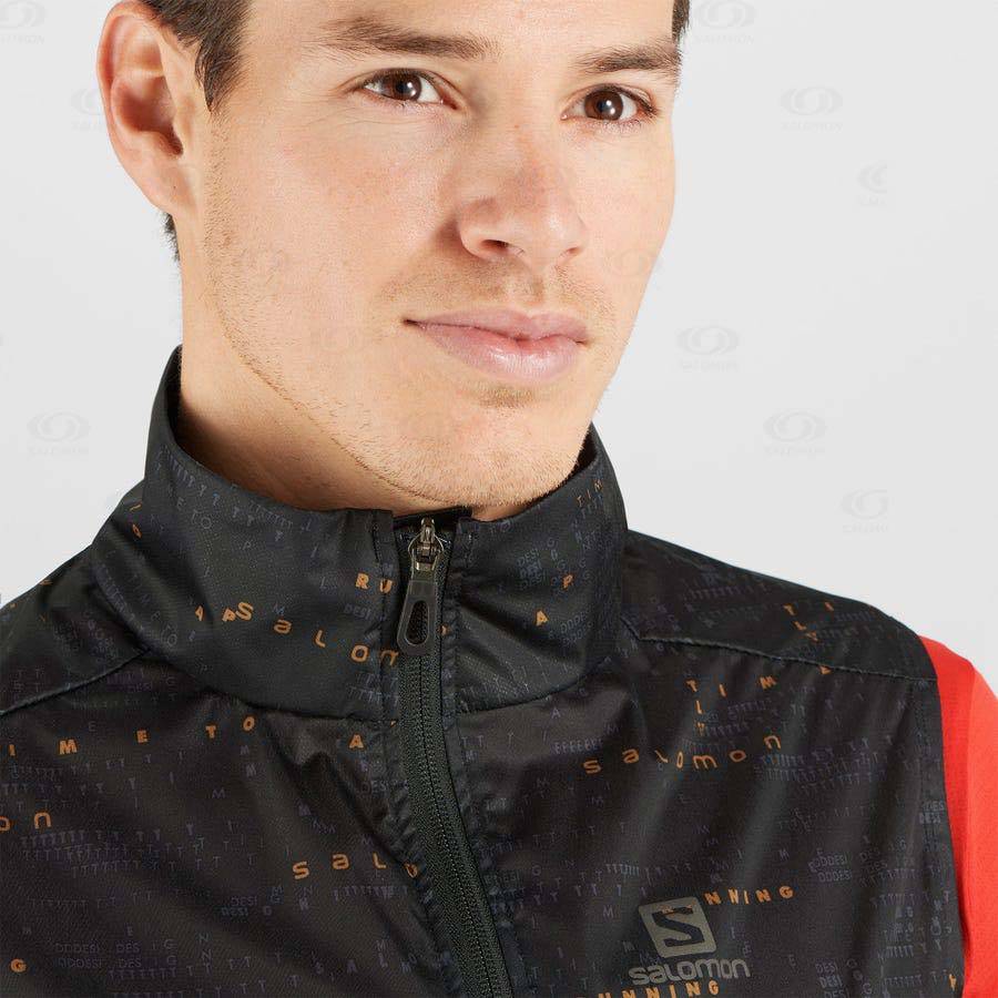 Black Salomon BONATTI AERO HYBRID Men's Waterproof Jackets | US-wO1861