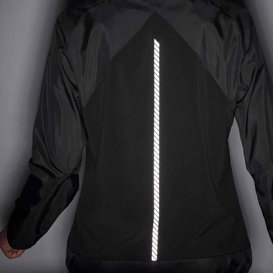 Black Salomon BONATTI CROSS WIND Women's Windbreakers Jacket | US-N1358