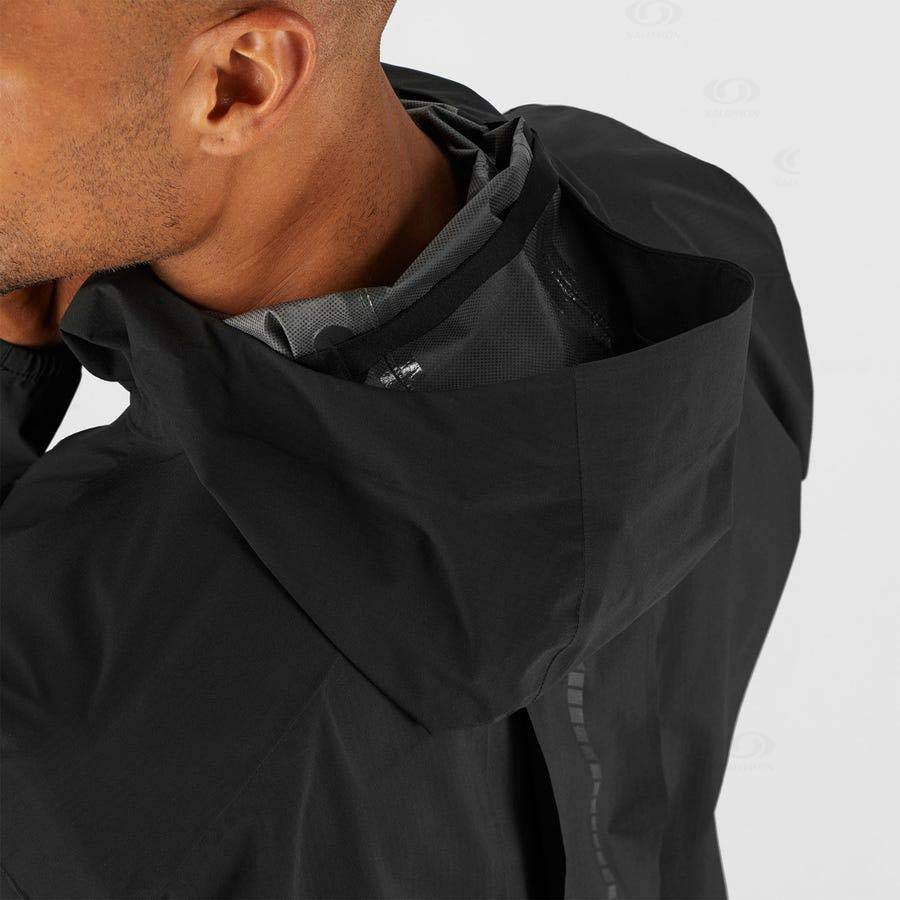 Black Salomon BONATTI TRAIL Men's Waterproof Jackets | US-A1206