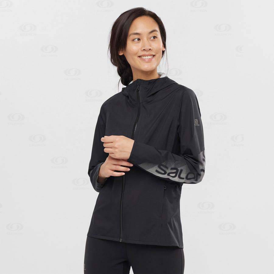 Black Salomon BONATTI WATERPROOF Women's Waterproof Jackets | US-N2576