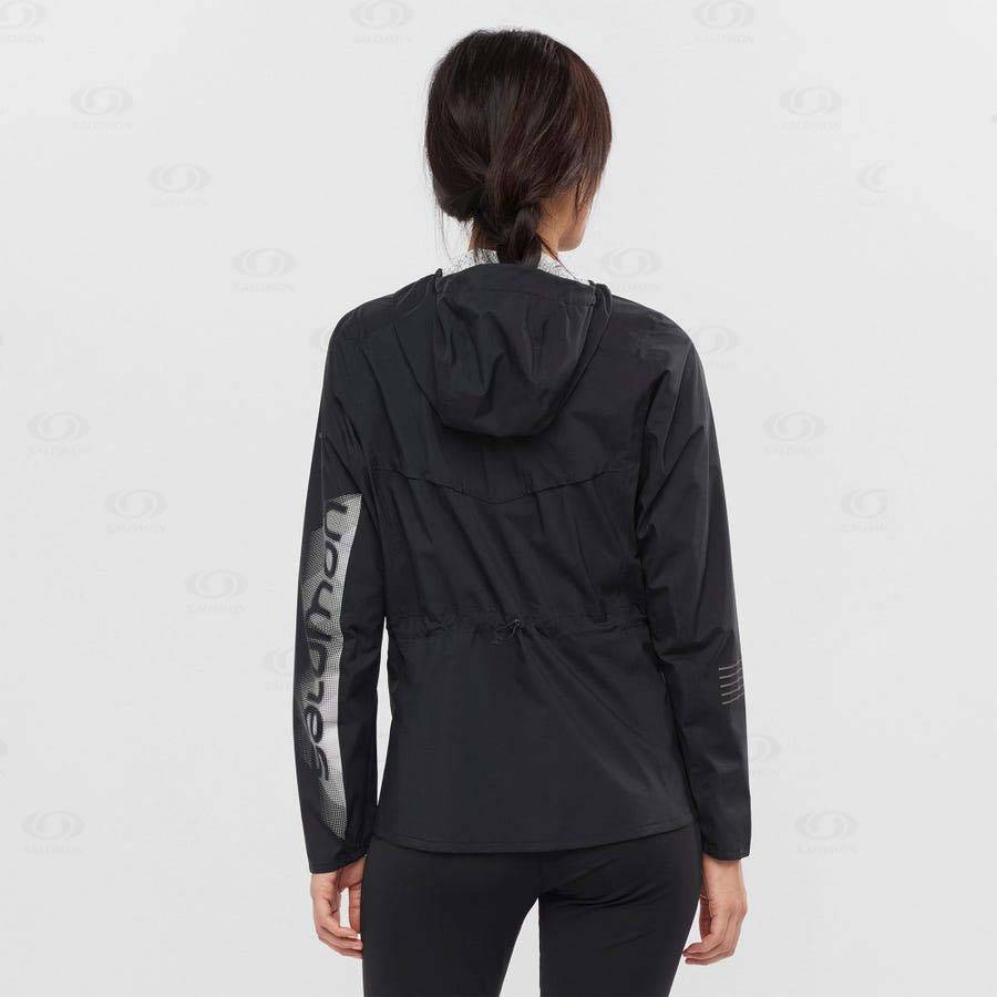 Black Salomon BONATTI WATERPROOF Women's Waterproof Jackets | US-N2576