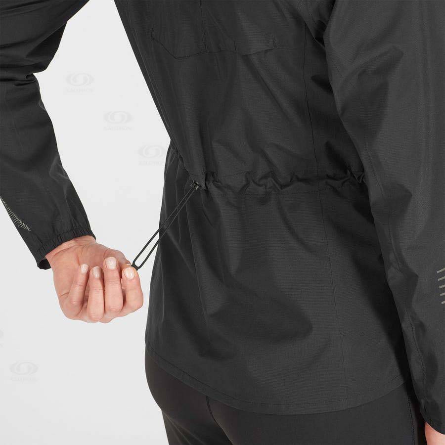 Black Salomon BONATTI WATERPROOF Women's Waterproof Jackets | US-N2576