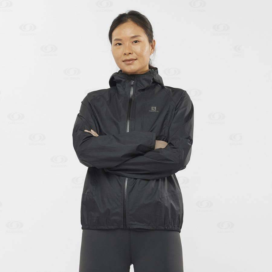 Black Salomon BONATTI WATERPROOF Women's Waterproof Jackets | US-O1882