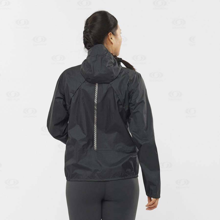 Black Salomon BONATTI WATERPROOF Women's Waterproof Jackets | US-O1882