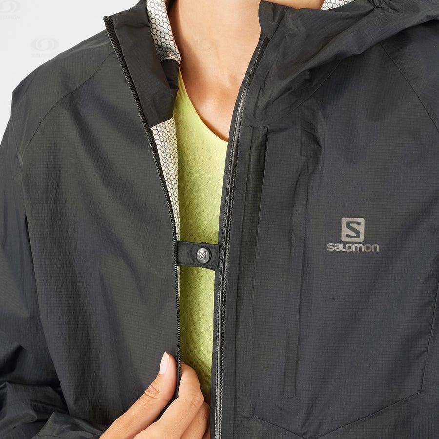 Black Salomon BONATTI WATERPROOF Women's Waterproof Jackets | US-O1882