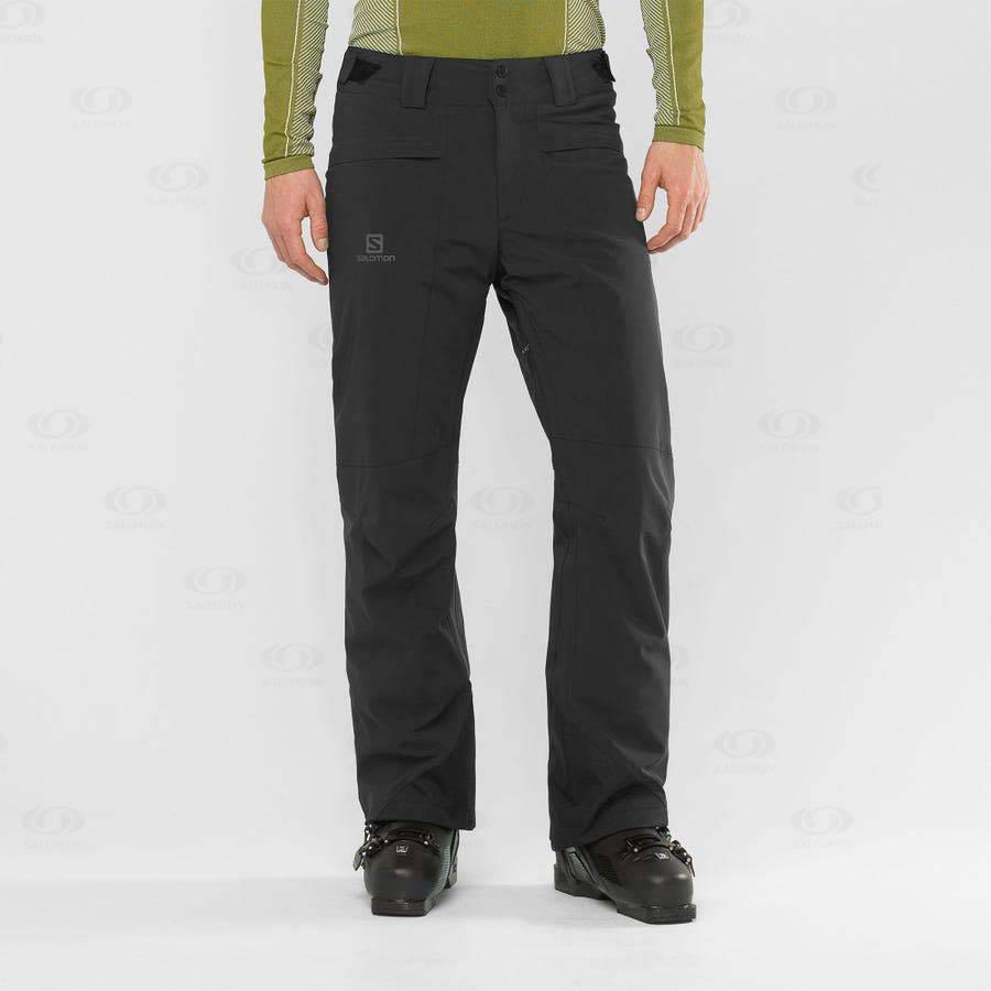 Black Salomon BRILLIANT Men's Ski Pants | US-O1126