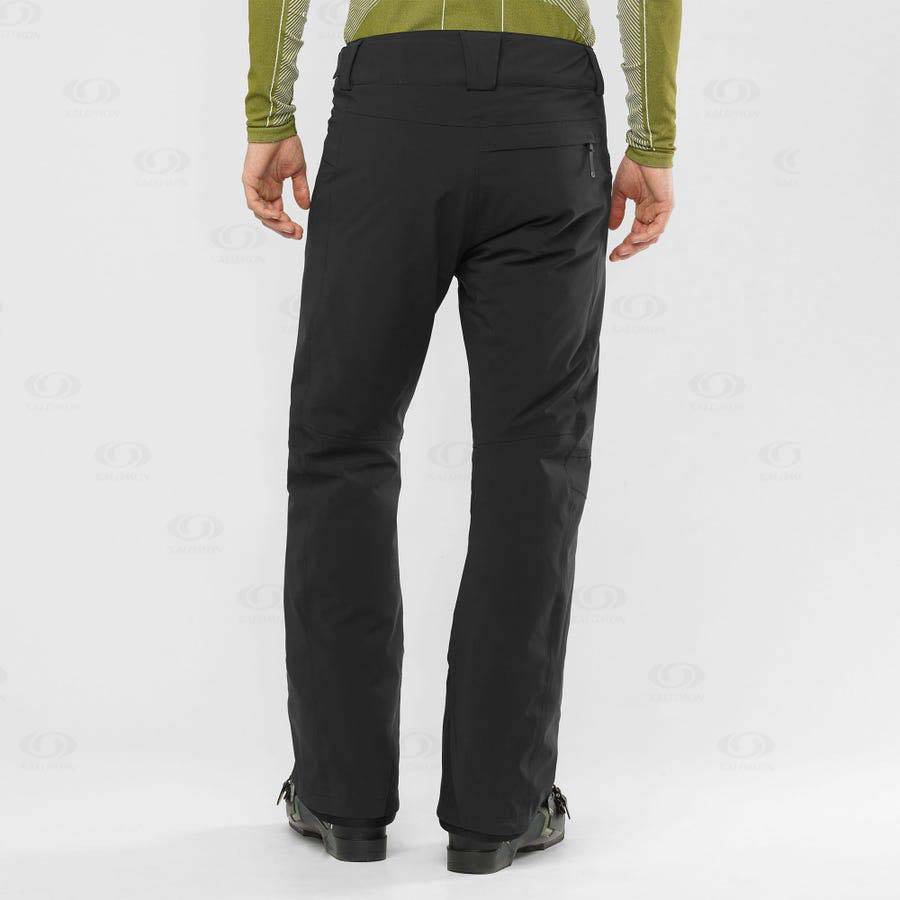 Black Salomon BRILLIANT Men's Ski Pants | US-O1126