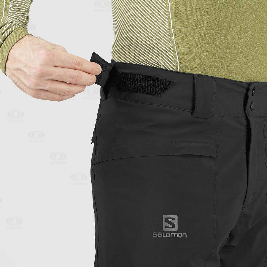 Black Salomon BRILLIANT Men's Ski Pants | US-O1126