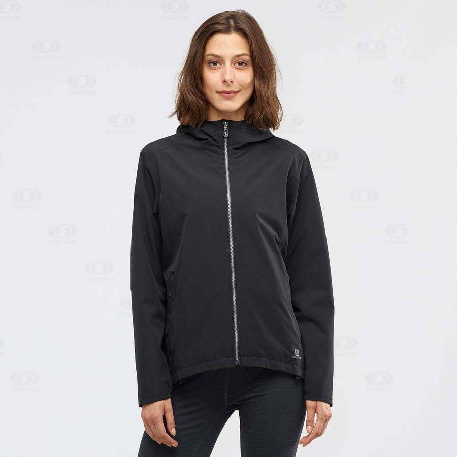 Black Salomon COMET WP JKT W Women's Waterproof Jackets | US-O1572