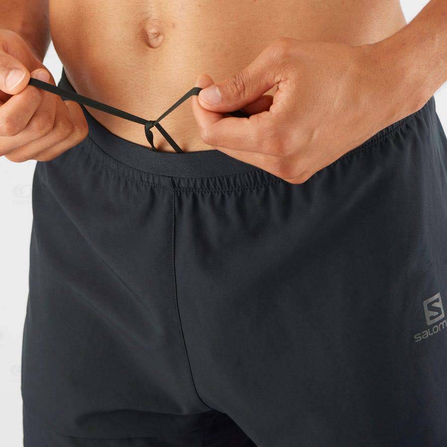 Black Salomon CROSS 2IN1 Men's Shorts | US-L1956