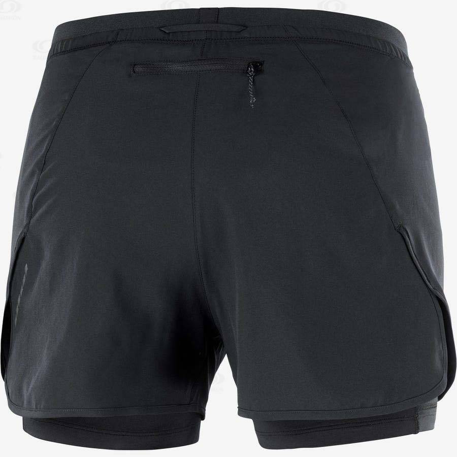 Black Salomon CROSS 2IN1 Women's Shorts | US-A2515