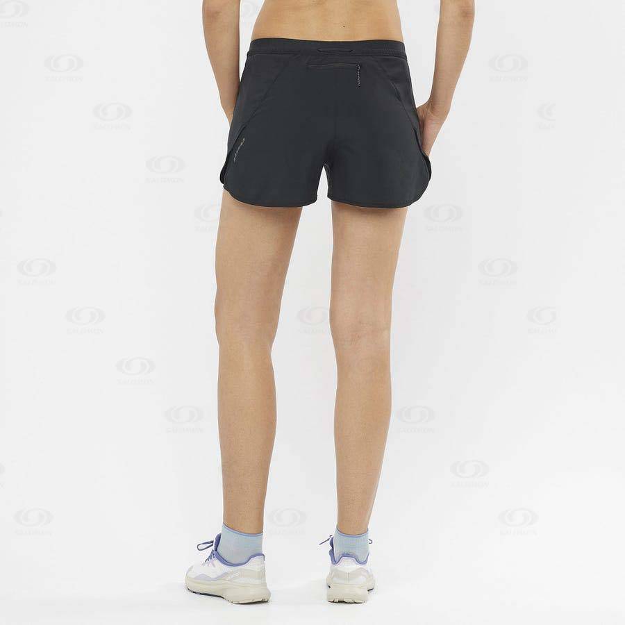 Black Salomon CROSS 2IN1 Women's Shorts | US-A2515