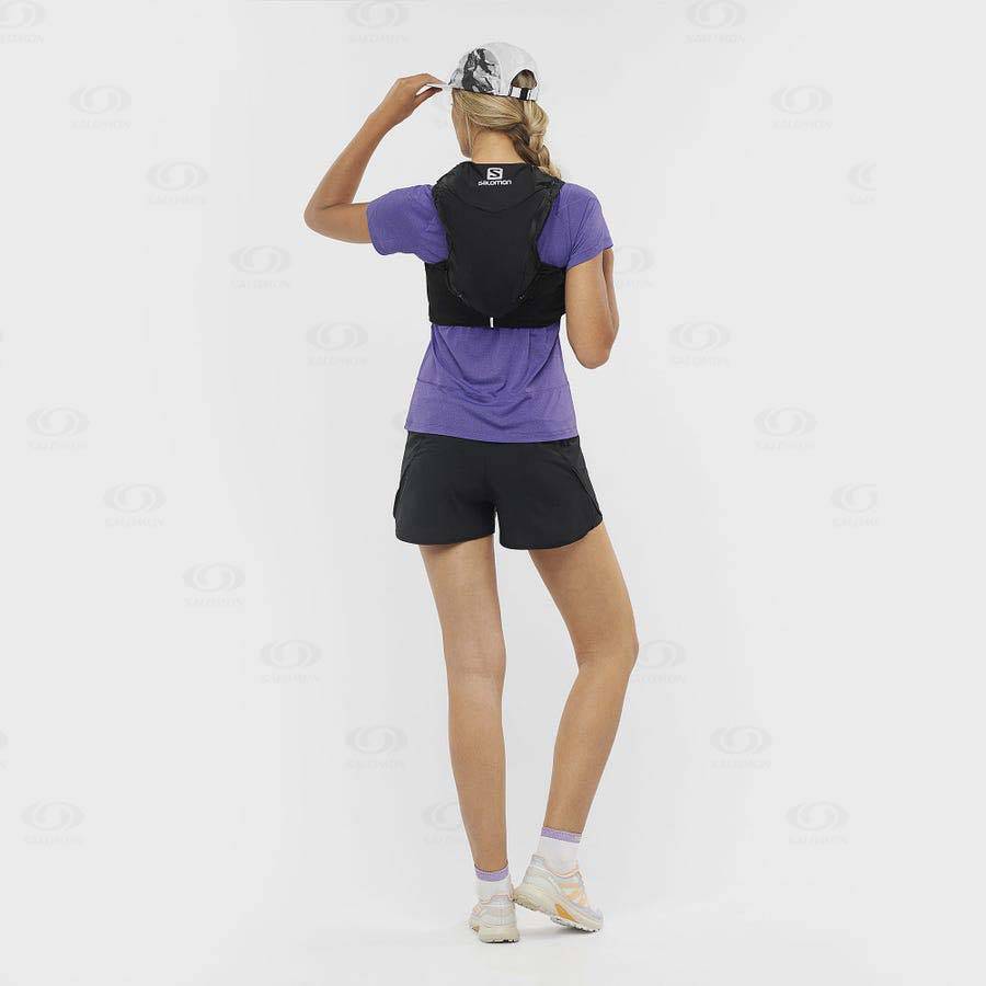 Black Salomon CROSS 2IN1 Women's Shorts | US-A2515