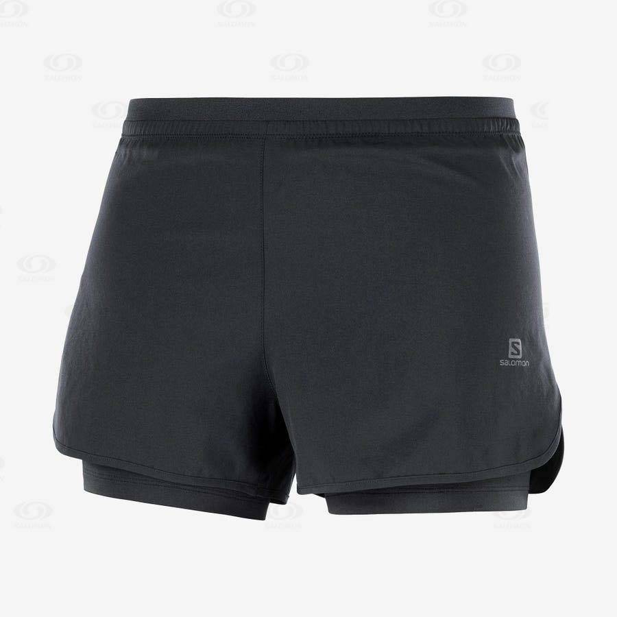 Black Salomon CROSS 2IN1 Women\'s Shorts | US-A2515