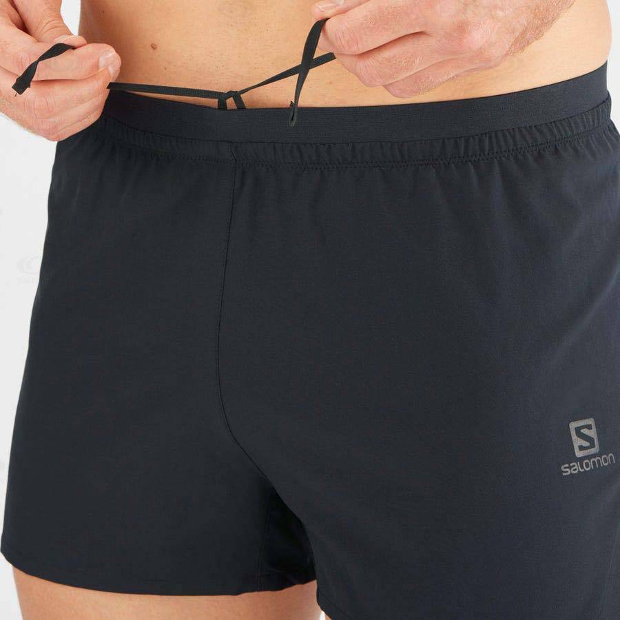 Black Salomon CROSS 3'' Men's Shorts | US-L1991