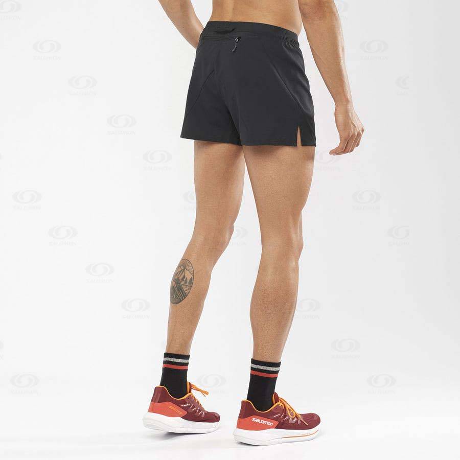 Black Salomon CROSS 3'' Men's Shorts | US-L1991