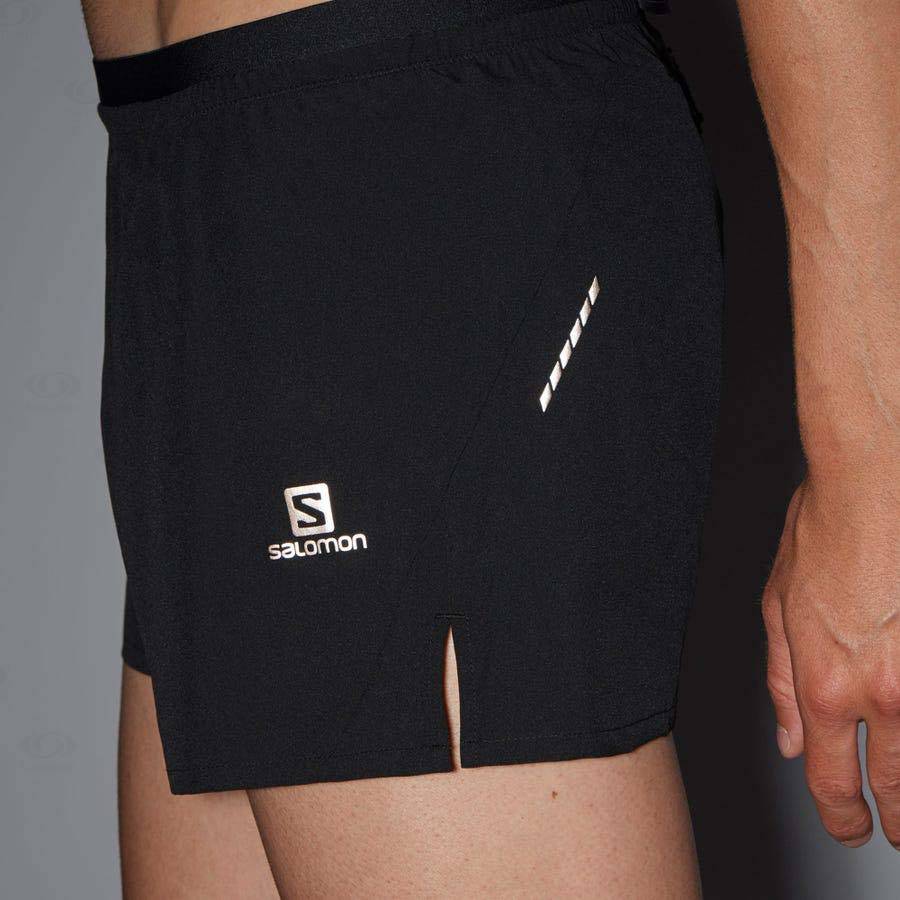 Black Salomon CROSS 3'' Men's Shorts | US-L1991