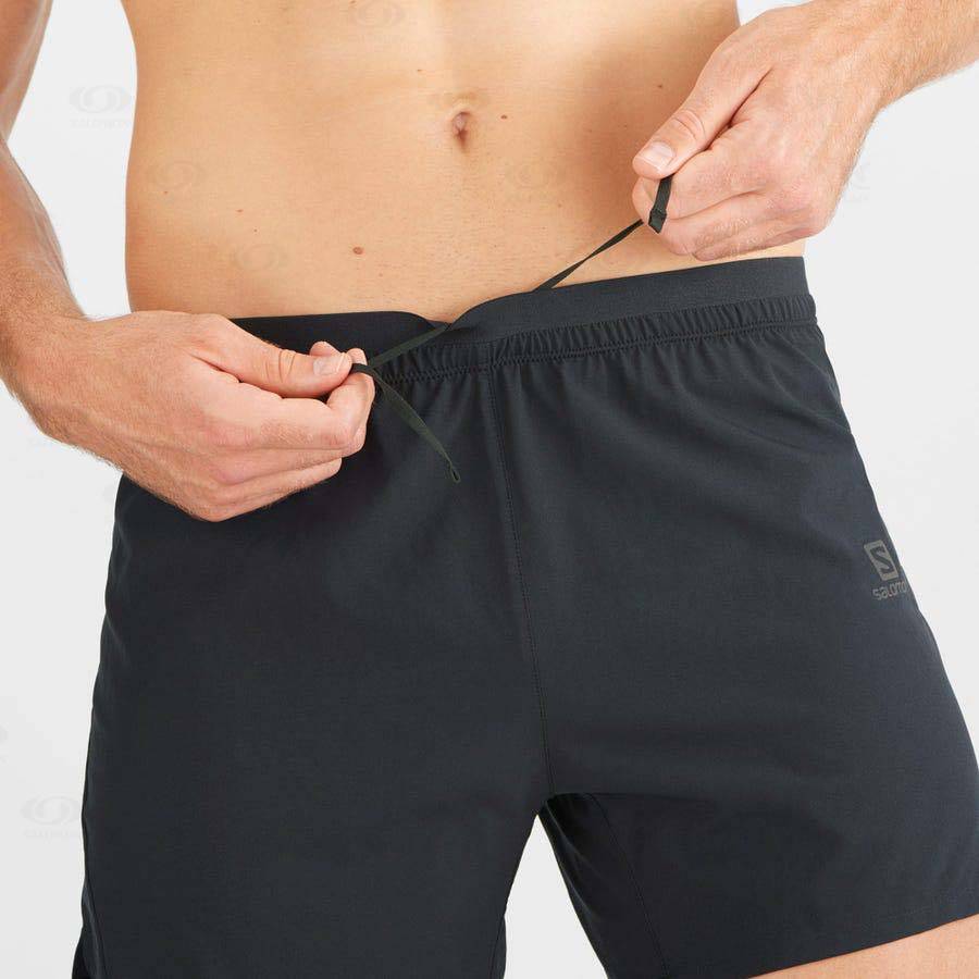 Black Salomon CROSS 5'' Men's Shorts | US-W1060