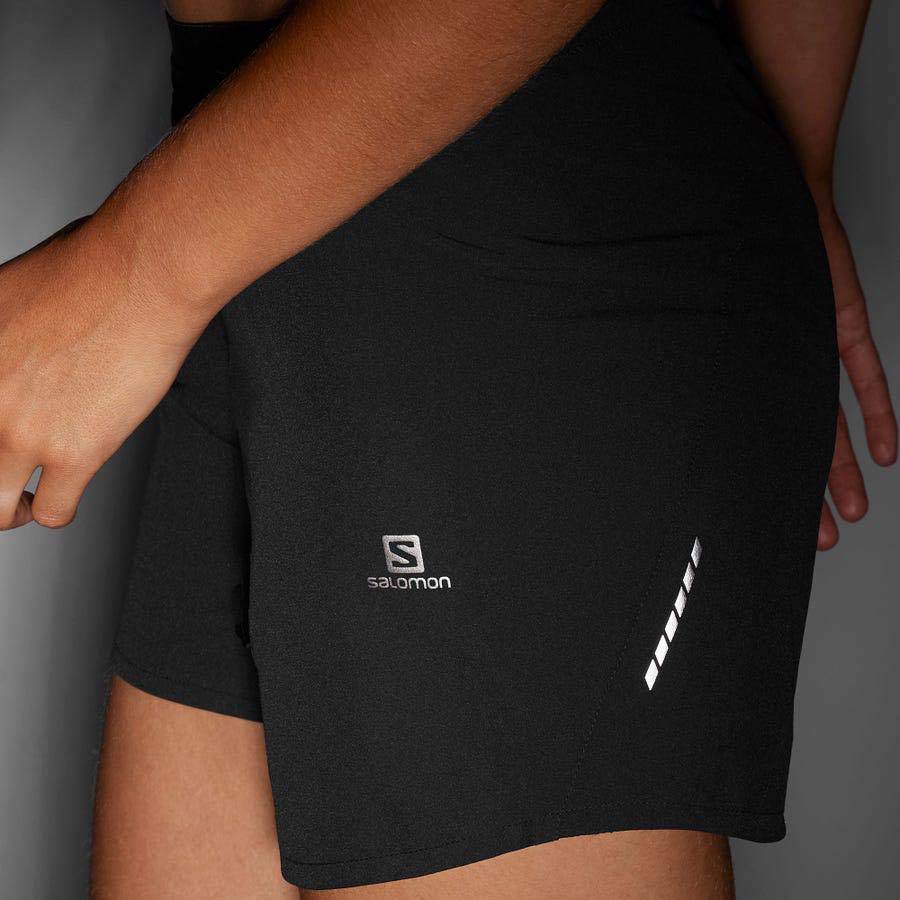 Black Salomon CROSS 5'' Women's Shorts | US-A1640