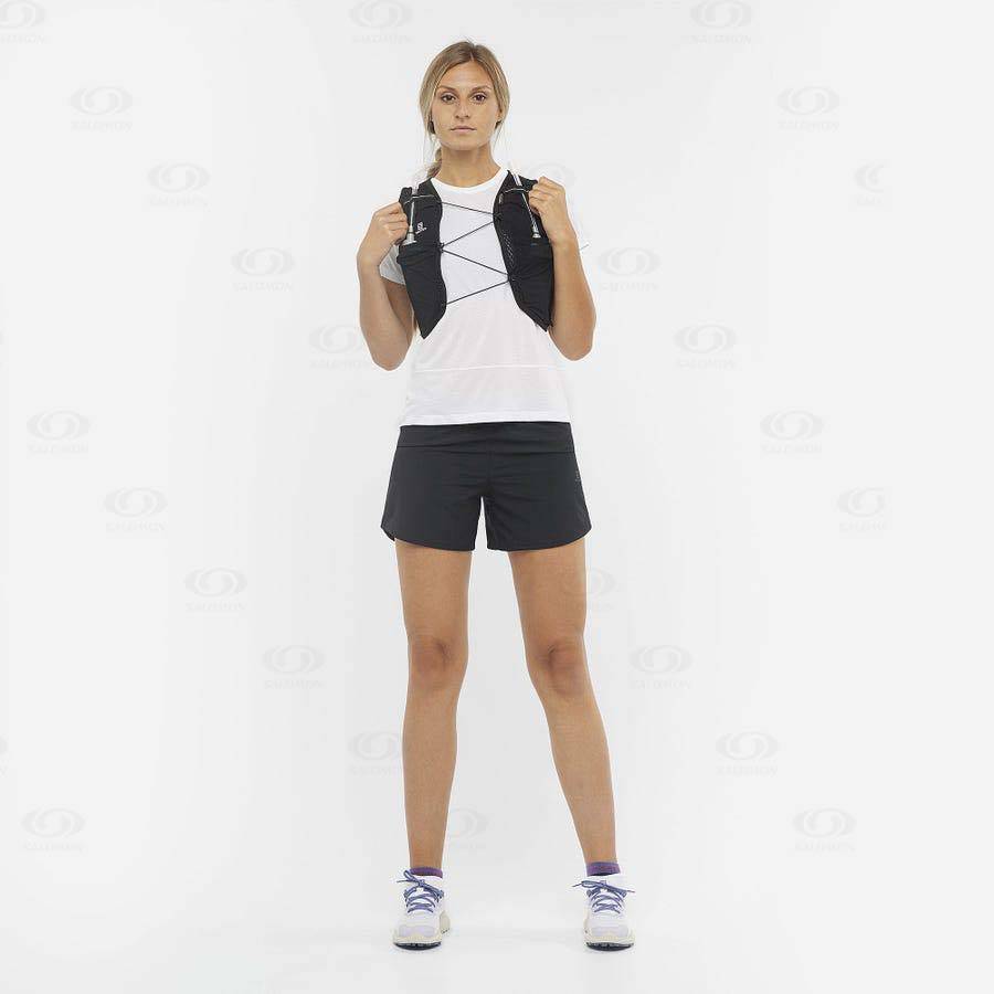 Black Salomon CROSS 5'' Women's Shorts | US-A1640