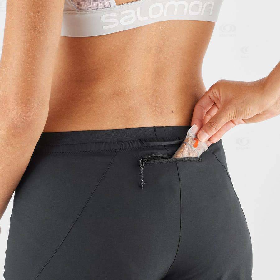 Black Salomon CROSS 5'' Women's Shorts | US-A1640