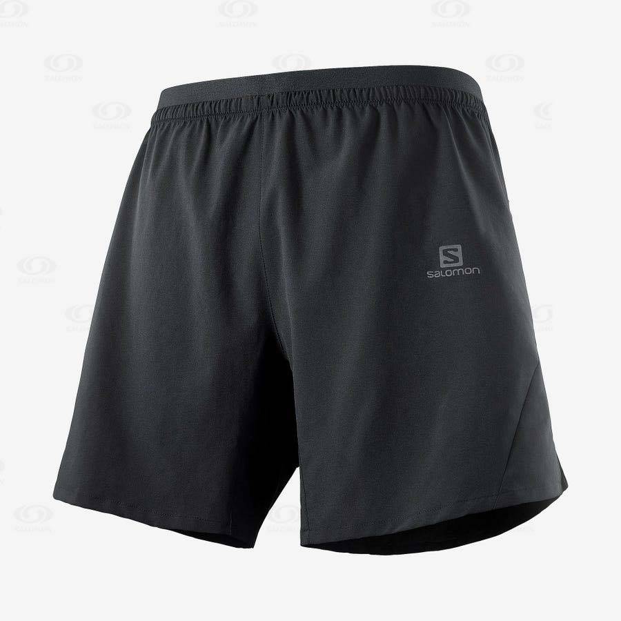 Black Salomon CROSS 7\'\' NO LINER Men\'s Shorts | US-L1809