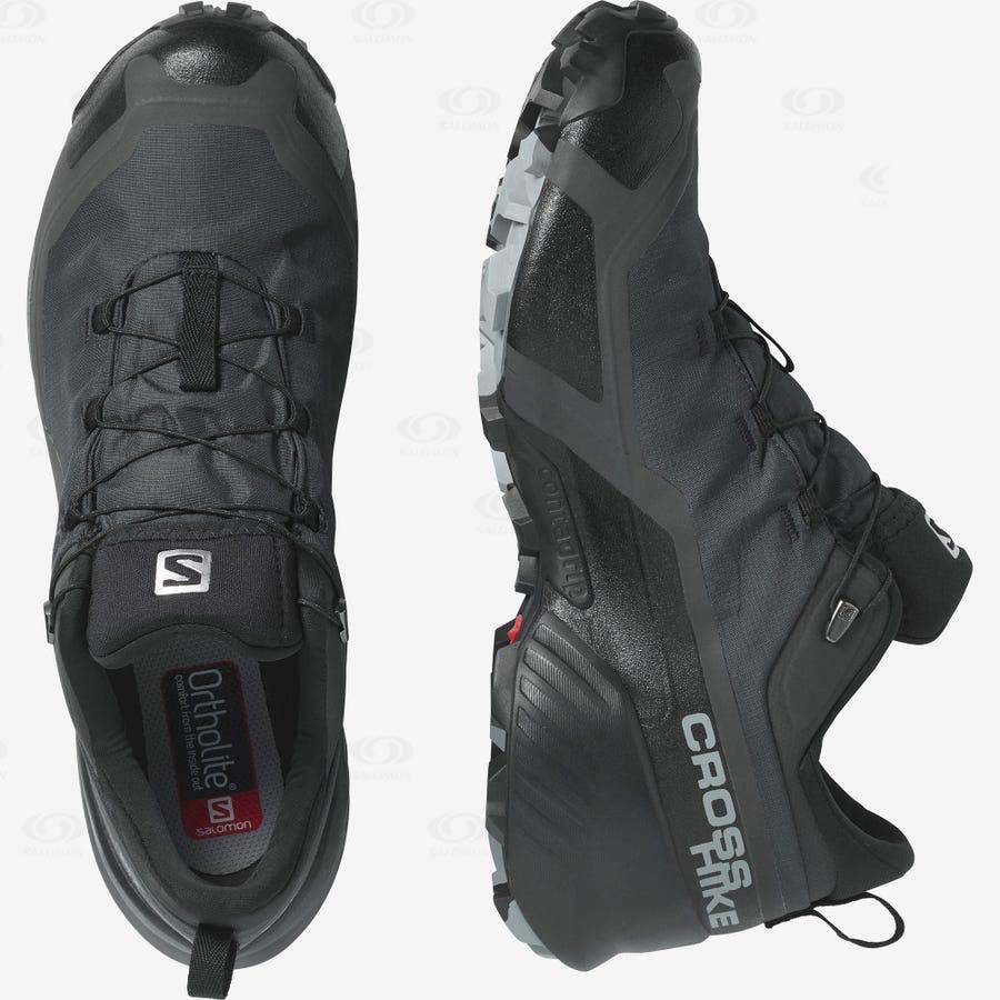 Black Salomon CROSS HIKE GORE-TEX Men's Hiking Shoes | US-M2581