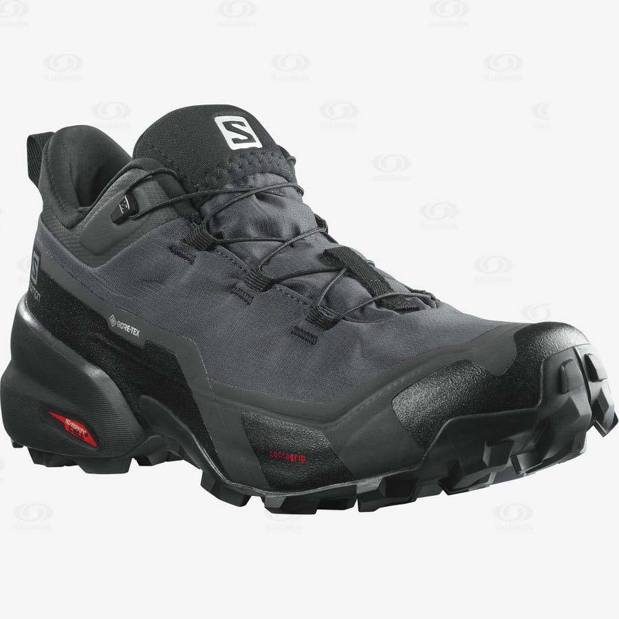 Black Salomon CROSS HIKE GORE-TEX Men's Hiking Shoes | US-M2581