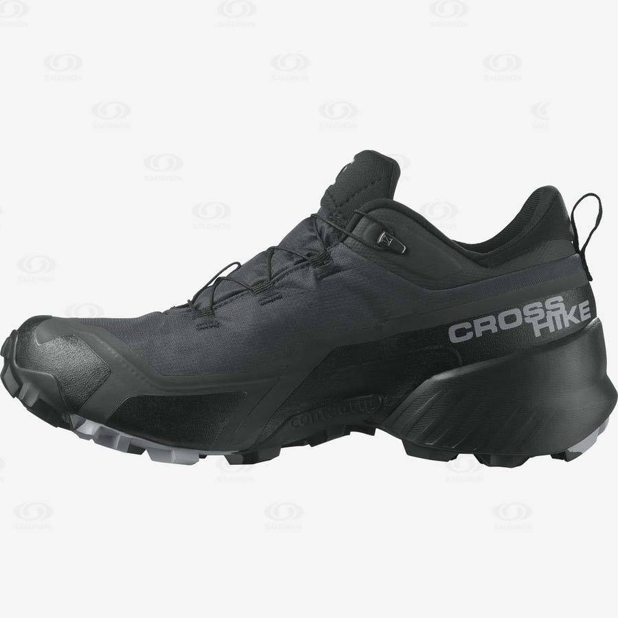 Black Salomon CROSS HIKE GORE-TEX Men's Hiking Shoes | US-M2581