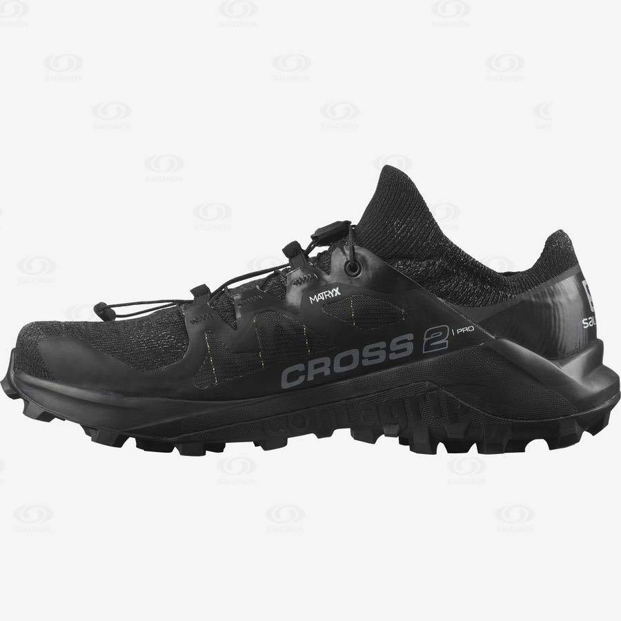 Black Salomon CROSS PRO 2 Men's Trail Running Shoes | US-W1940