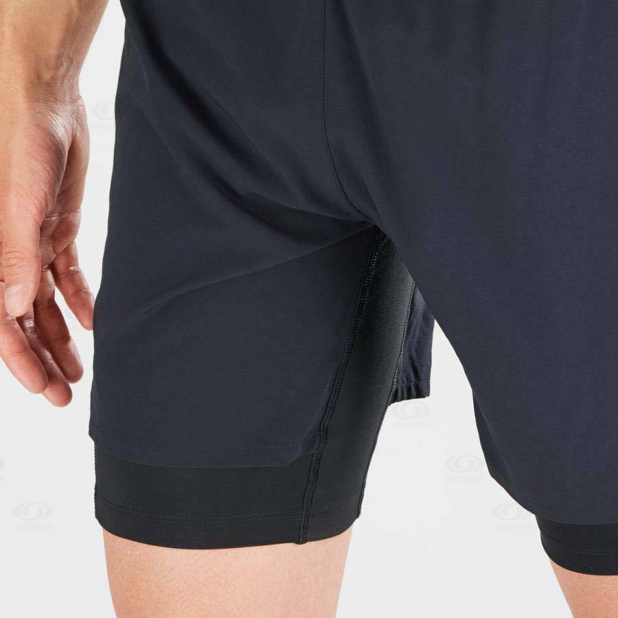 Black Salomon CROSS TWINSKIN Men's Shorts | US-O1875