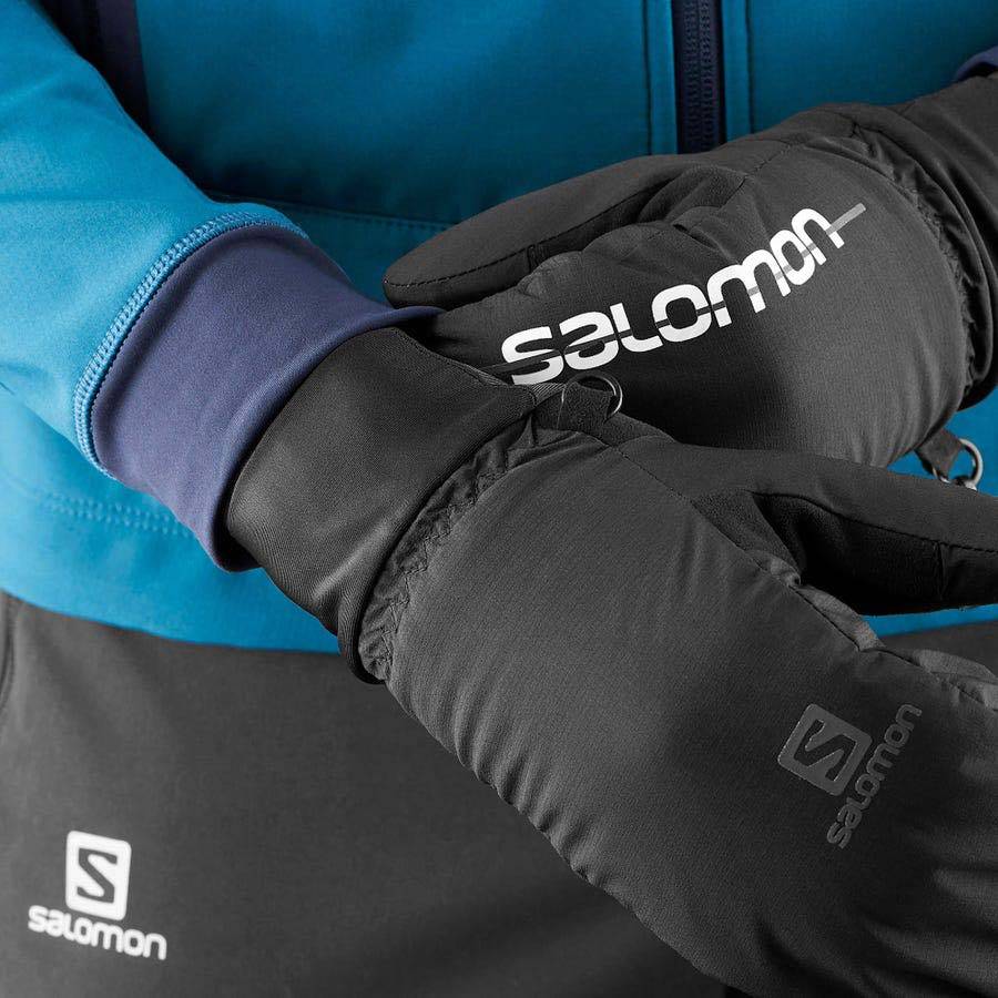 Black Salomon CROSS WINTER TRAINING Men's Gloves | US-A1563