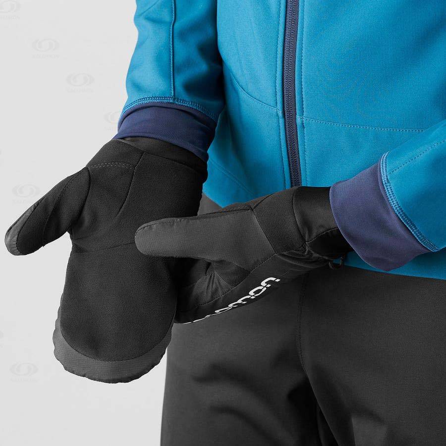 Black Salomon CROSS WINTER TRAINING Men's Gloves | US-A1563