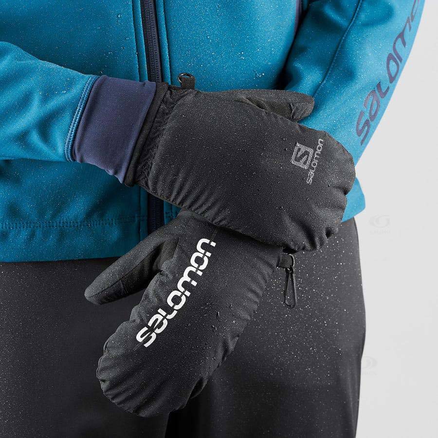 Black Salomon CROSS WINTER TRAINING Men's Gloves | US-A1563