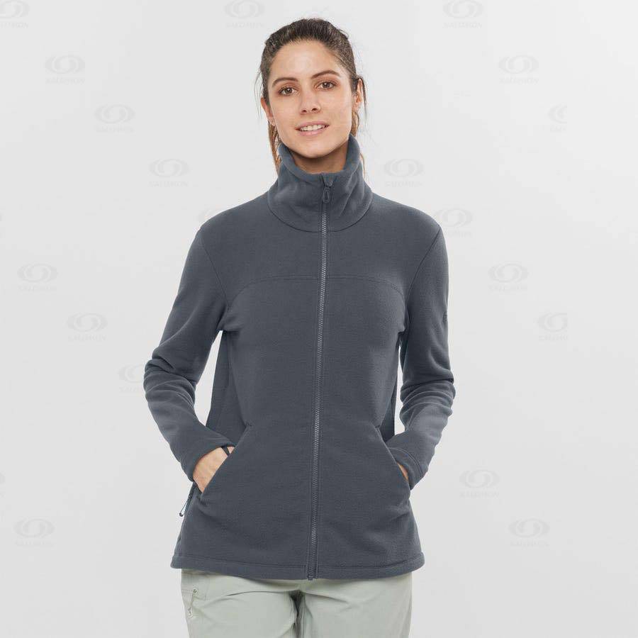 Black Salomon ESSENTIAL COSY FLEECE Women's Hoodie | US-S1380