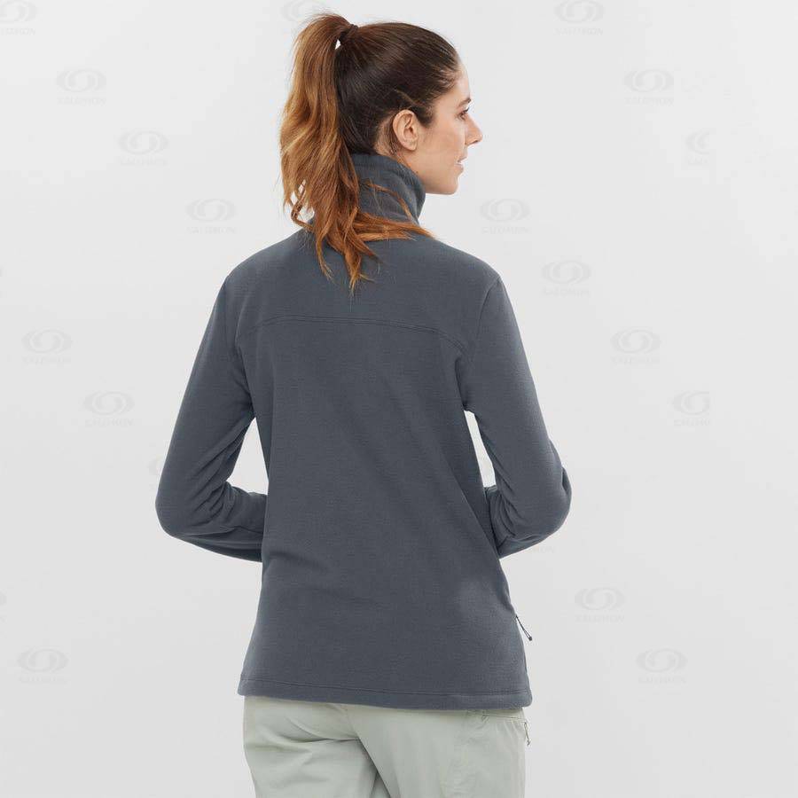 Black Salomon ESSENTIAL COSY FLEECE Women's Hoodie | US-S1380