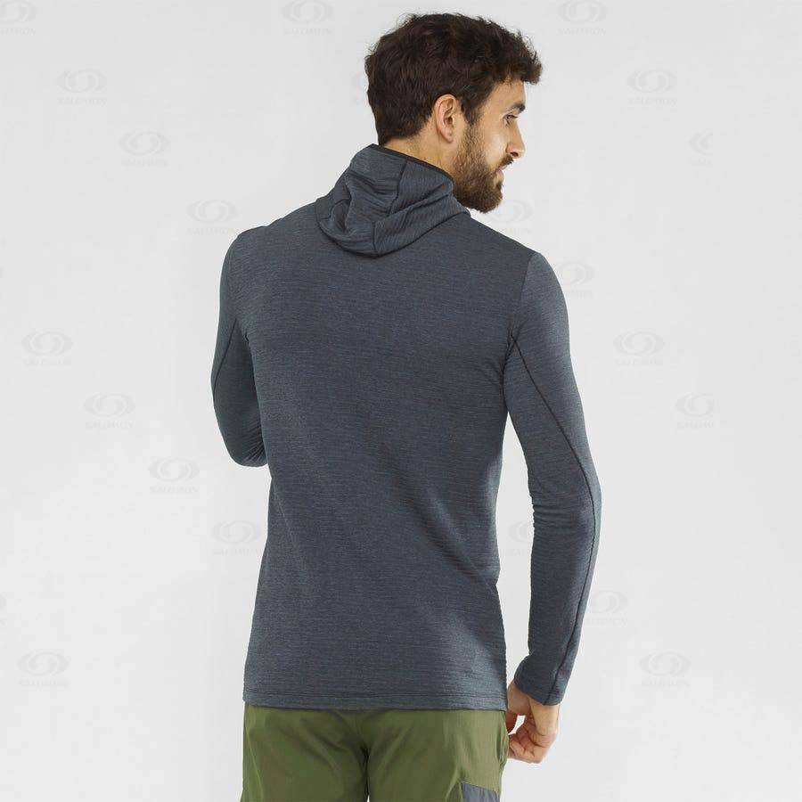 Black Salomon ESSENTIAL LIGHTWARM HOODED Men's Hoodie | US-A2004