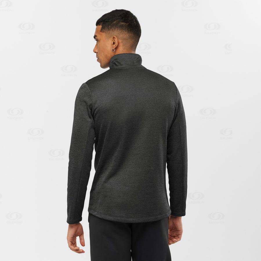 Black Salomon ESSENTIAL LIGHTWARM SEAMLESS Men's Hoodie | US-M1699