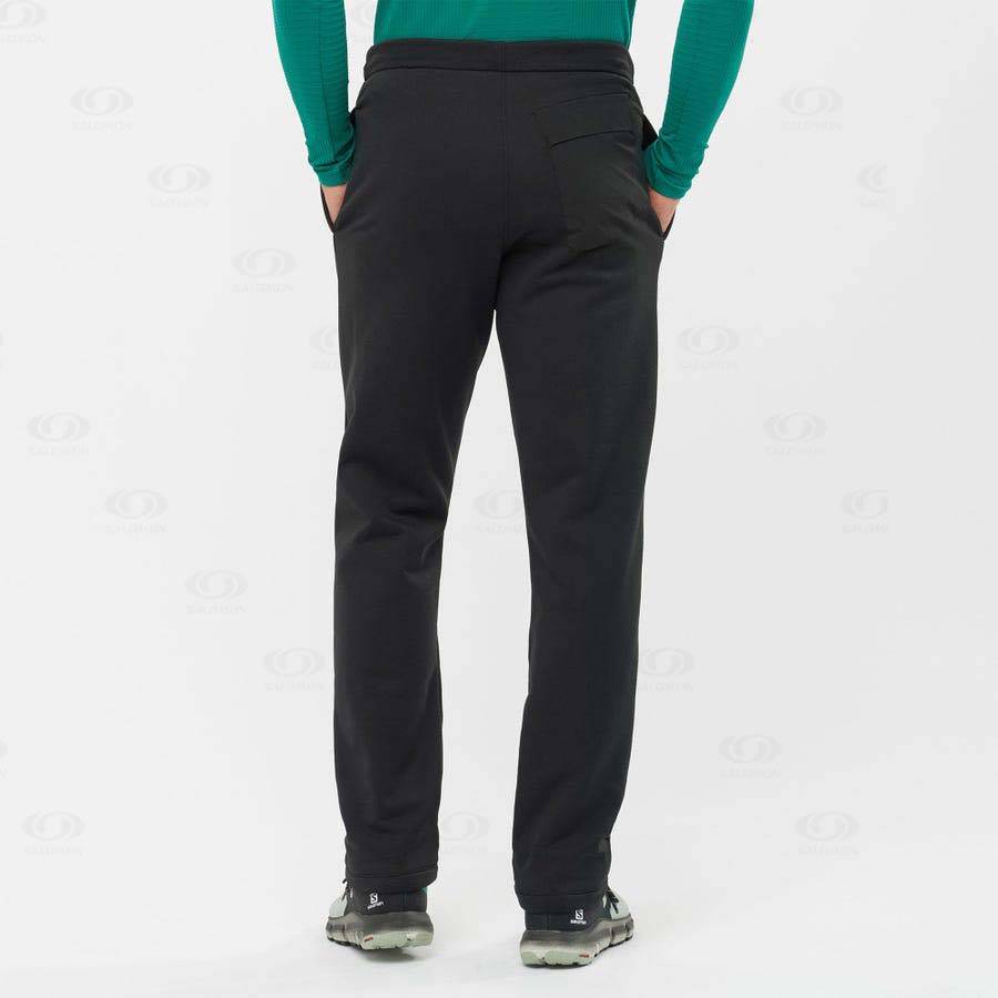 Black Salomon ESSENTIAL WARM FLEECE Men's Pants | US-S2381