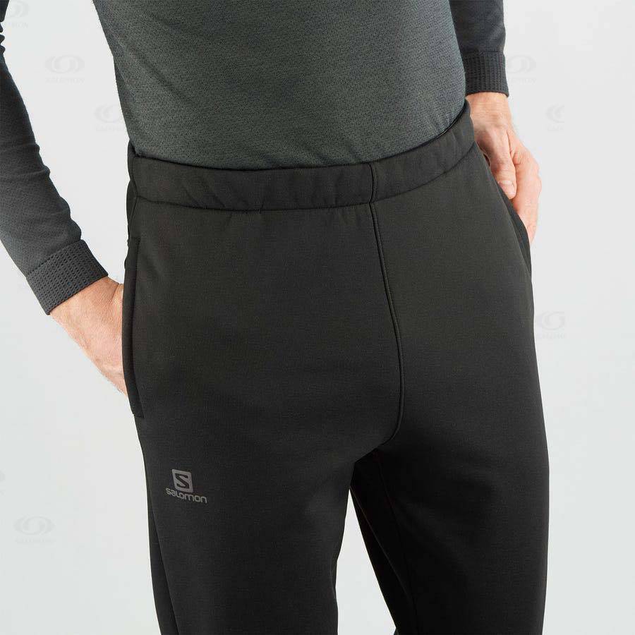 Black Salomon ESSENTIAL WARM FLEECE Men's Pants | US-S2381