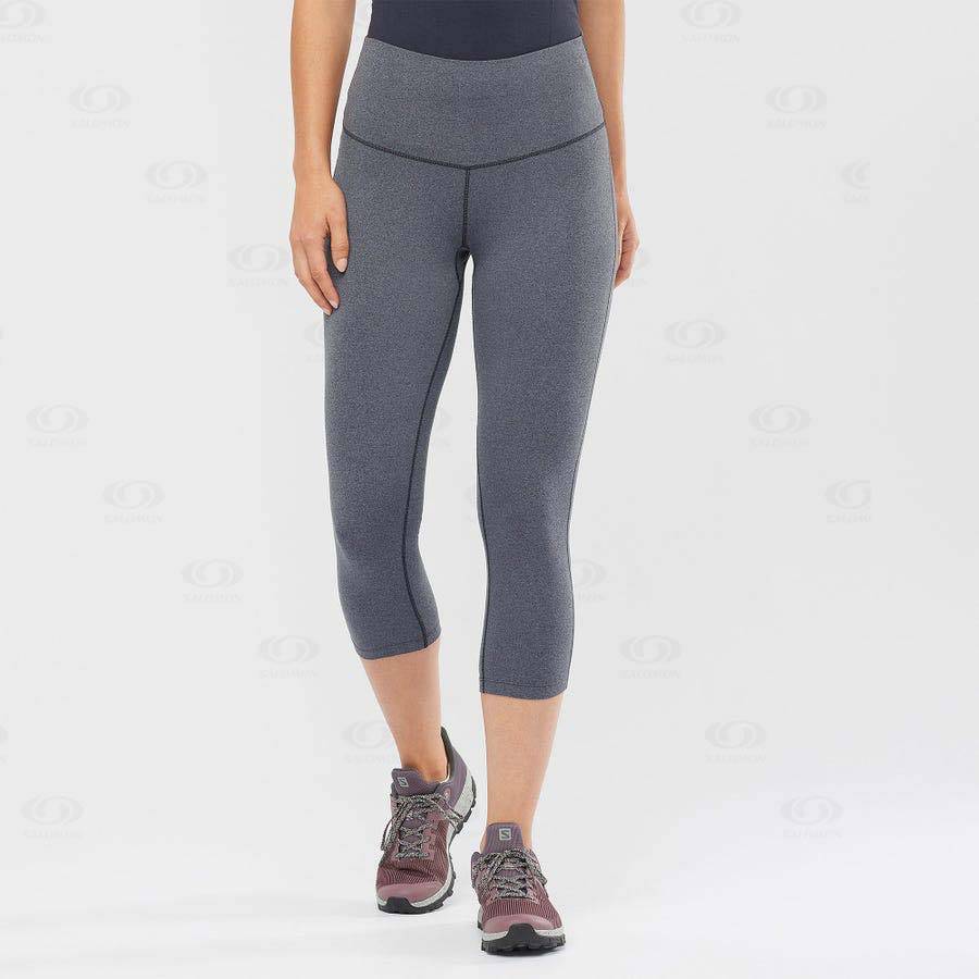 Black Salomon ESSENTIAL Women's Running Tights | US-L1627