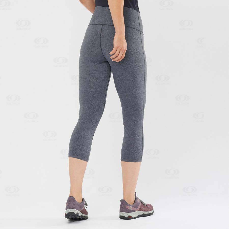 Black Salomon ESSENTIAL Women's Running Tights | US-L1627