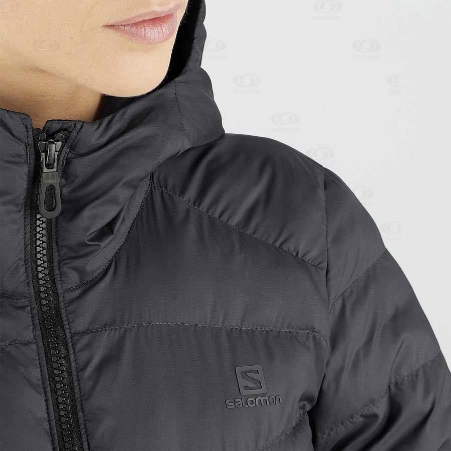 Black Salomon ESSENTIAL XWARM LONG Women's Insulated Jackets | US-W3280