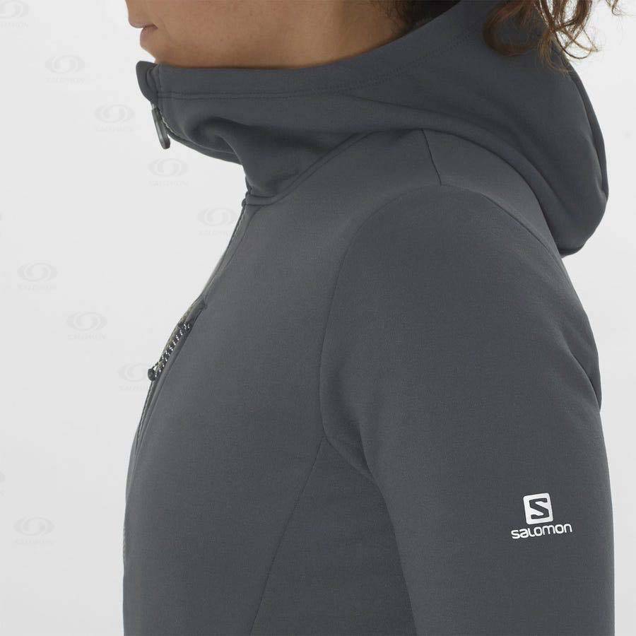 Black Salomon ESSENTIAL XWARM Women's Hoodie | US-N1302