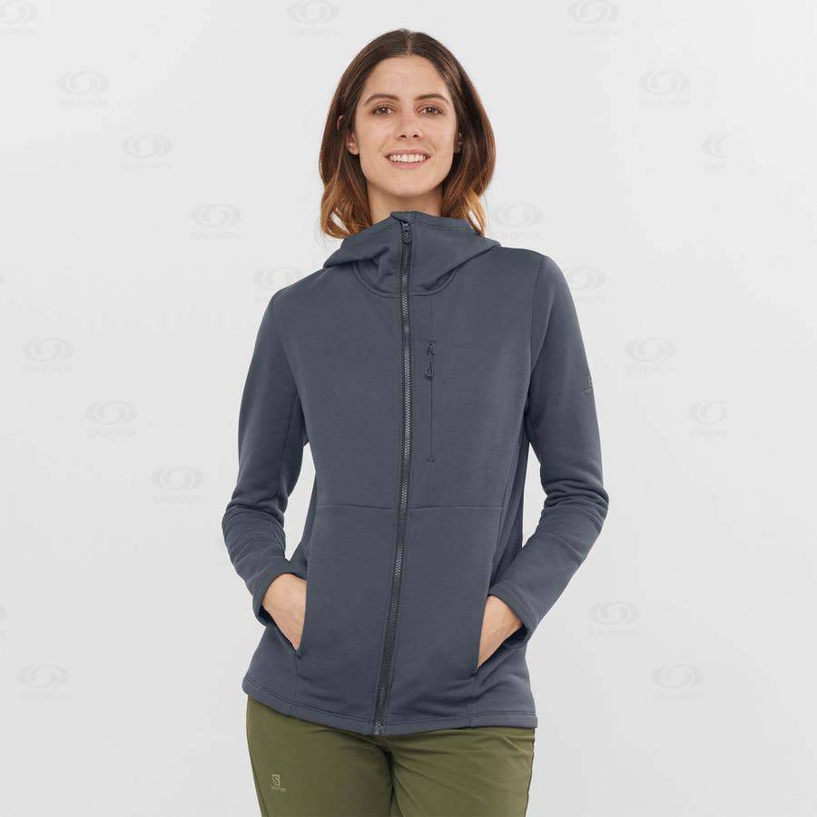 Black Salomon ESSENTIAL XWARM Women's Hoodie | US-N1302