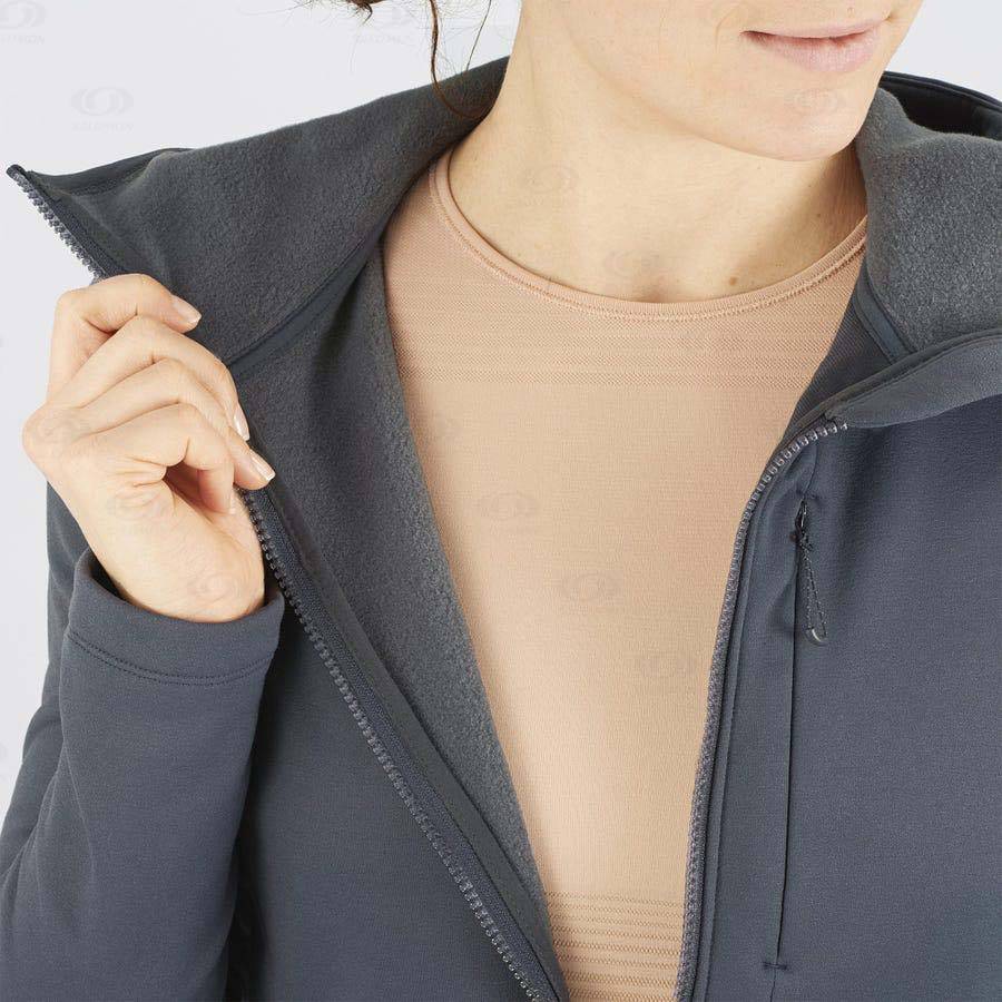 Black Salomon ESSENTIAL XWARM Women's Hoodie | US-N1302