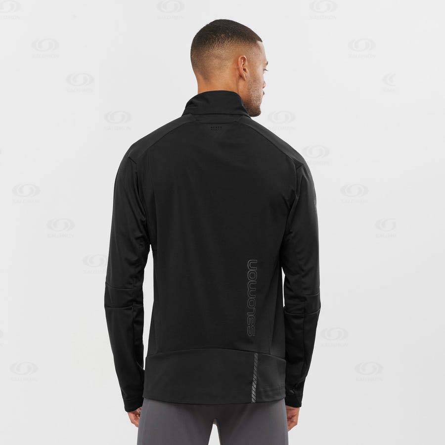 Black Salomon GORE-TEX INFINIUM™ WINDSTOPPER® PRO Men's Softshell Jackets | US-L1865