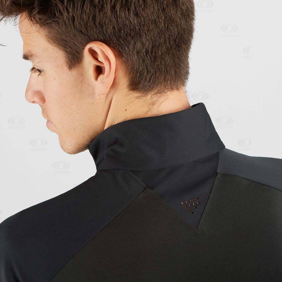 Black Salomon GORE-TEX INFINIUM™ WINDSTOPPER® PRO Men's Softshell Jackets | US-L1865